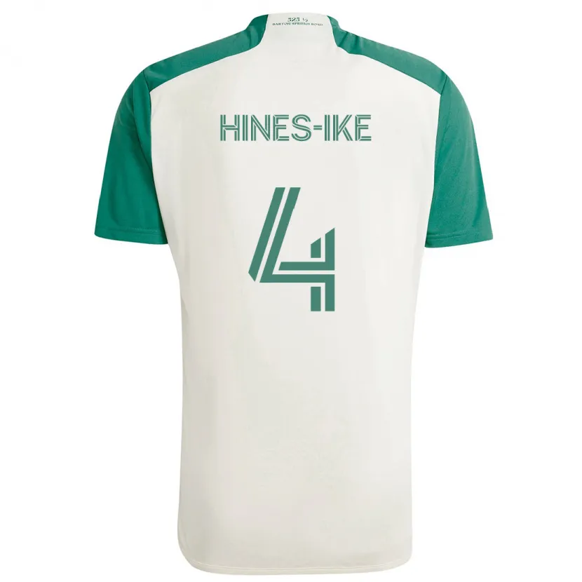 Danxen Homme Maillot Brendan Hines-Ike #4 Couleurs Beiges Vert Tenues Extérieur 2024/25 T-Shirt