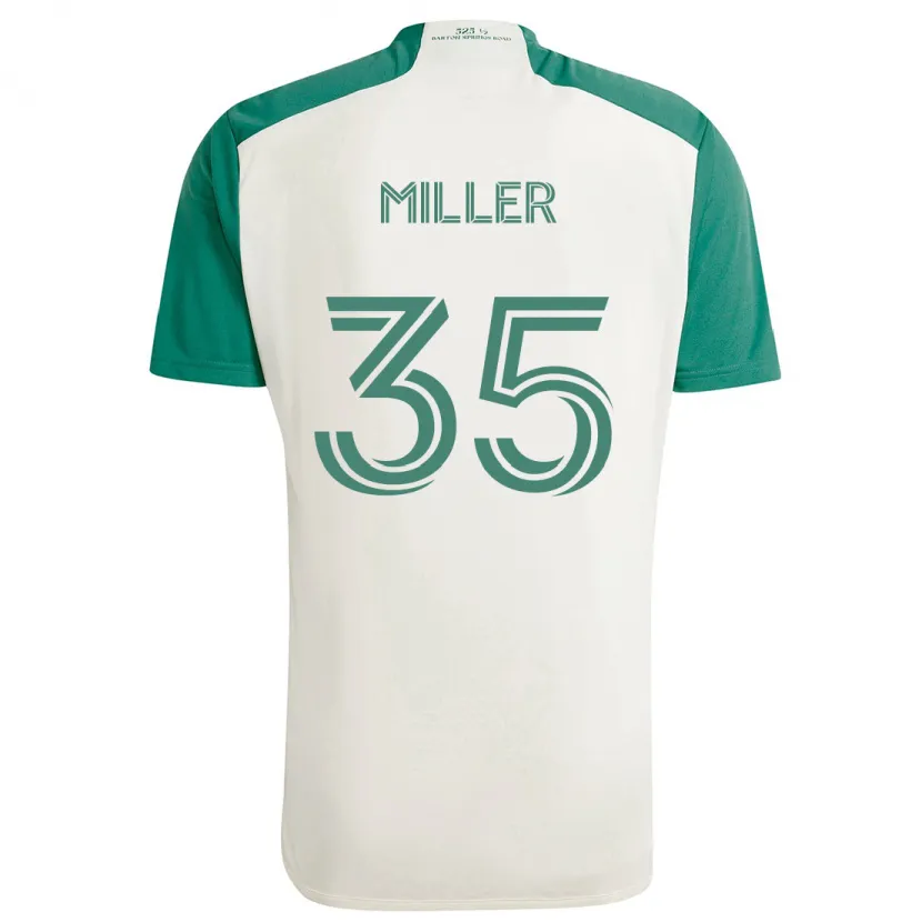 Danxen Homme Maillot Mason Miller #35 Couleurs Beiges Vert Tenues Extérieur 2024/25 T-Shirt