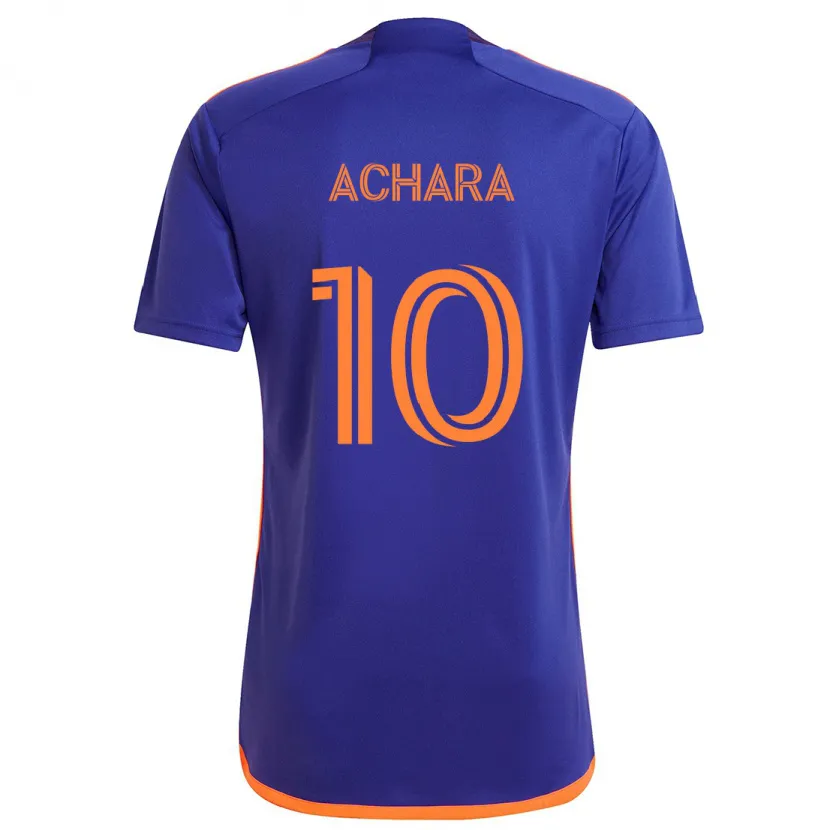 Danxen Homme Maillot Ifunanyachi Achara #10 Violet Orange Tenues Extérieur 2024/25 T-Shirt