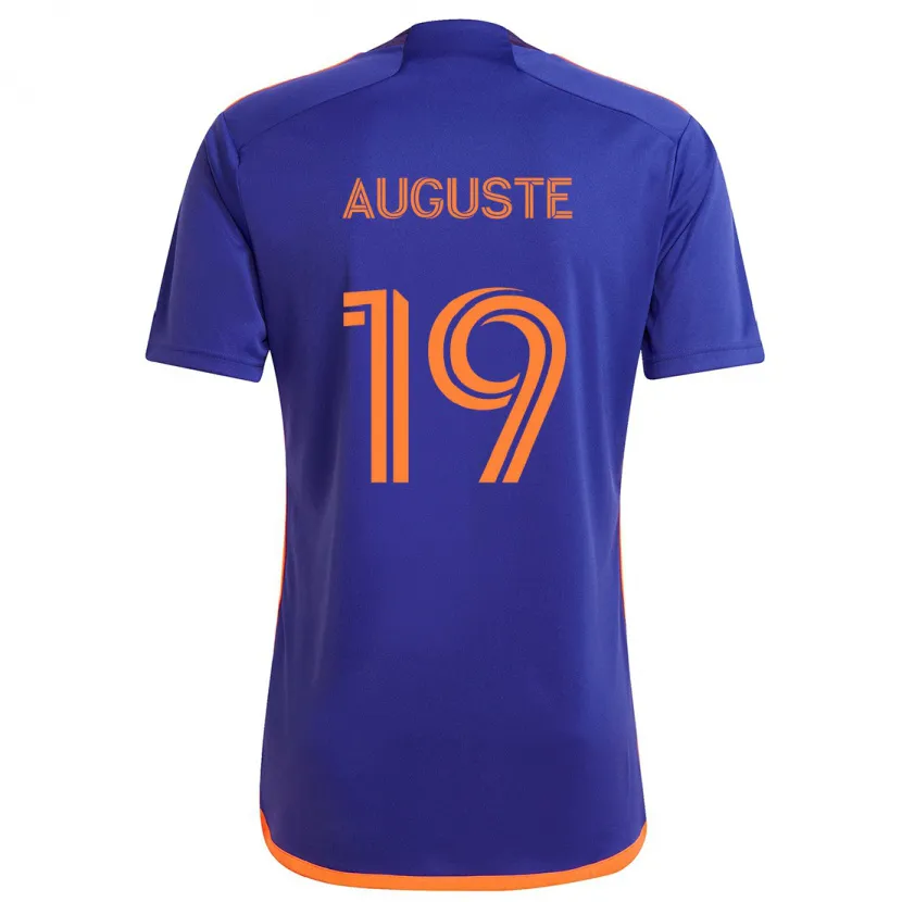 Danxen Homme Maillot Charles Auguste #19 Violet Orange Tenues Extérieur 2024/25 T-Shirt