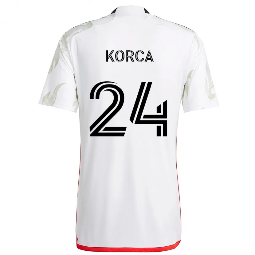 Danxen Homme Maillot Amet Korça #24 Blanc Rouge Noir Tenues Extérieur 2024/25 T-Shirt