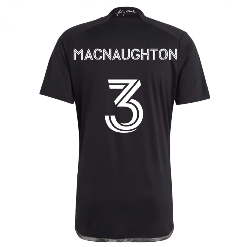 Danxen Homme Maillot Lukas Macnaughton #3 Noir Tenues Extérieur 2024/25 T-Shirt