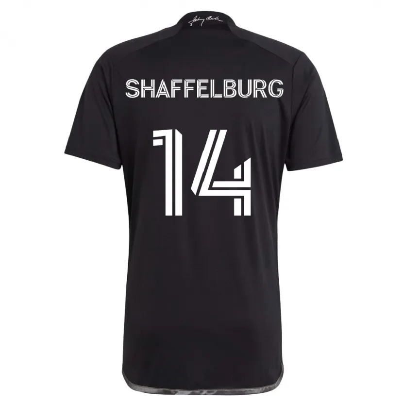 Danxen Homme Maillot Jacob Shaffelburg #14 Noir Tenues Extérieur 2024/25 T-Shirt