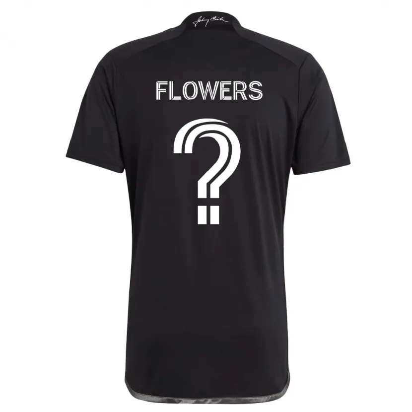 Danxen Homme Maillot Ashton Flowers #0 Noir Tenues Extérieur 2024/25 T-Shirt