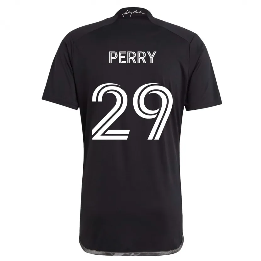 Danxen Homme Maillot Nebiyou Perry #29 Noir Tenues Extérieur 2024/25 T-Shirt