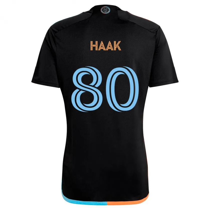 Danxen Homme Maillot Justin Haak #80 Noir Orange Bleu Tenues Extérieur 2024/25 T-Shirt