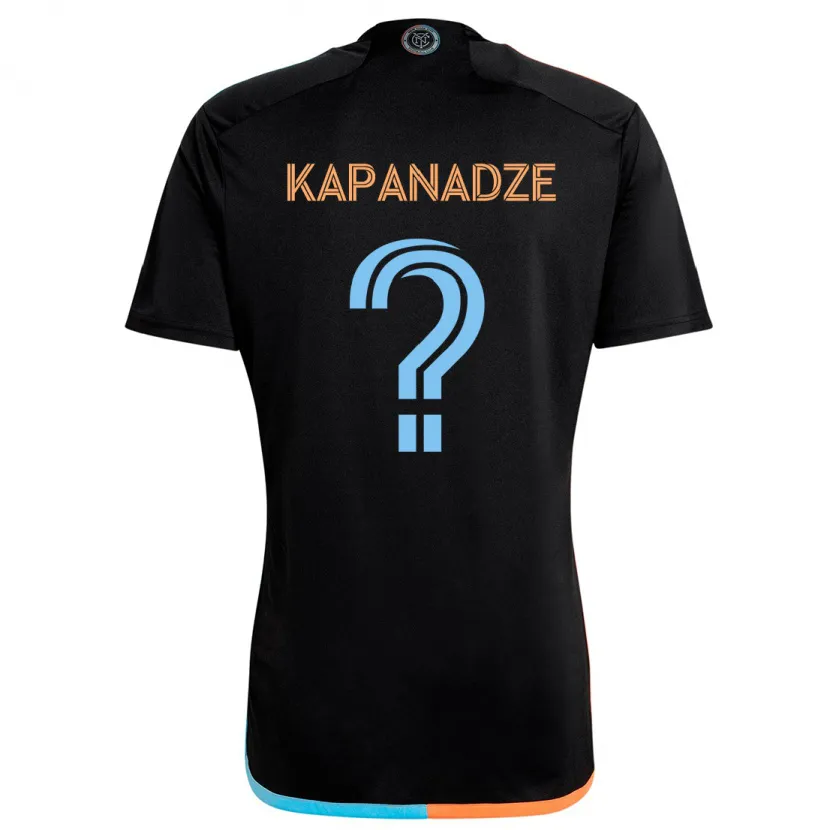 Danxen Homme Maillot Nicholas Kapanadze #0 Noir Orange Bleu Tenues Extérieur 2024/25 T-Shirt