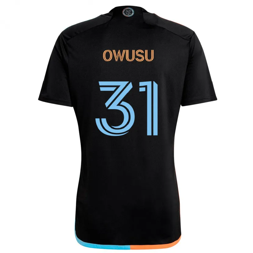 Danxen Homme Maillot Samuel Owusu #31 Noir Orange Bleu Tenues Extérieur 2024/25 T-Shirt