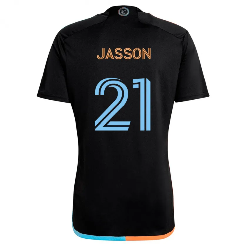 Danxen Homme Maillot Andres Jasson #21 Noir Orange Bleu Tenues Extérieur 2024/25 T-Shirt