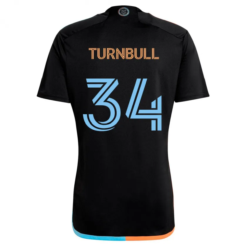 Danxen Homme Maillot Stephen Turnbull #34 Noir Orange Bleu Tenues Extérieur 2024/25 T-Shirt