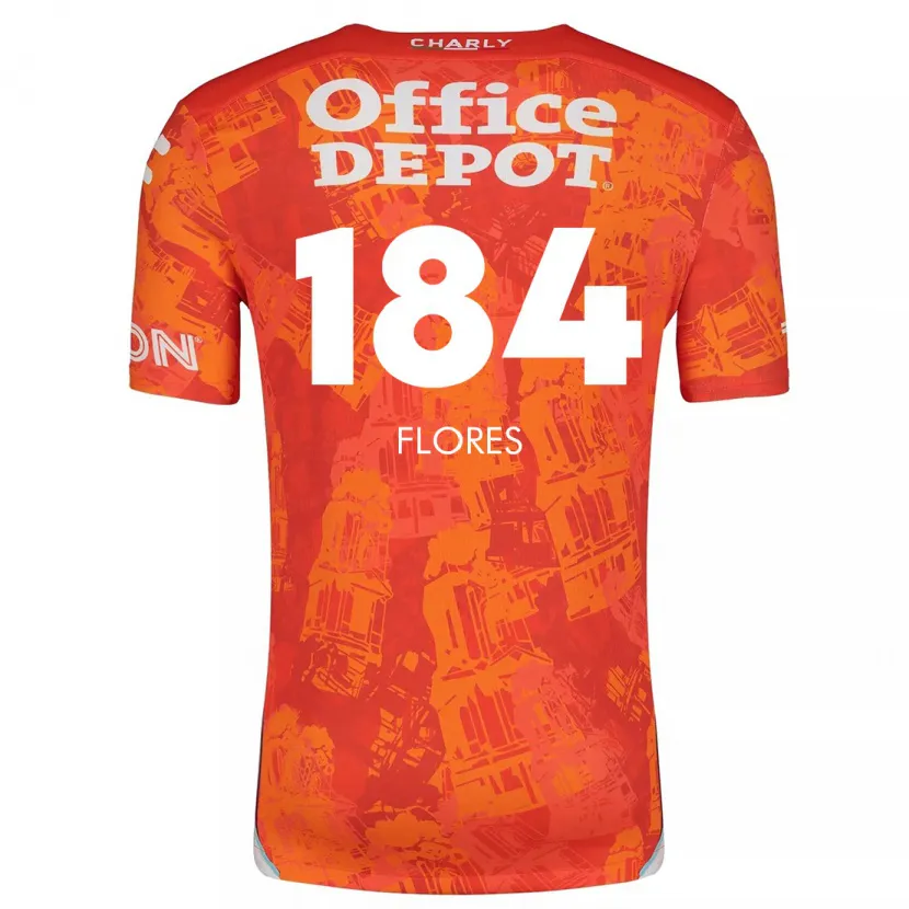 Danxen Homme Maillot Jason Flores #184 Orange White Tenues Extérieur 2024/25 T-Shirt