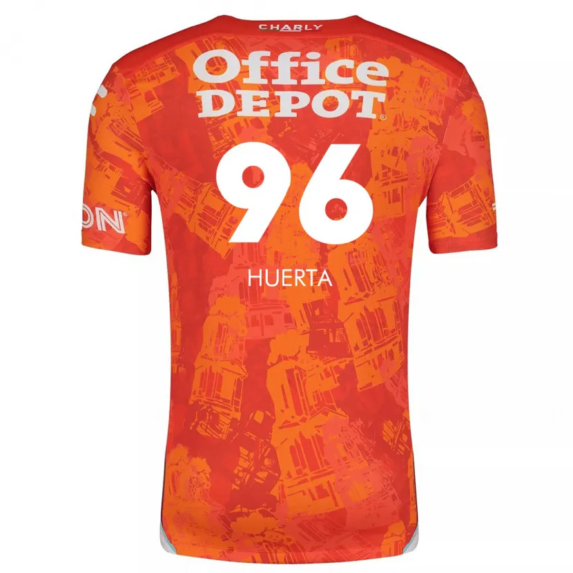 Danxen Homme Maillot Edwin Huerta #96 Orange White Tenues Extérieur 2024/25 T-Shirt