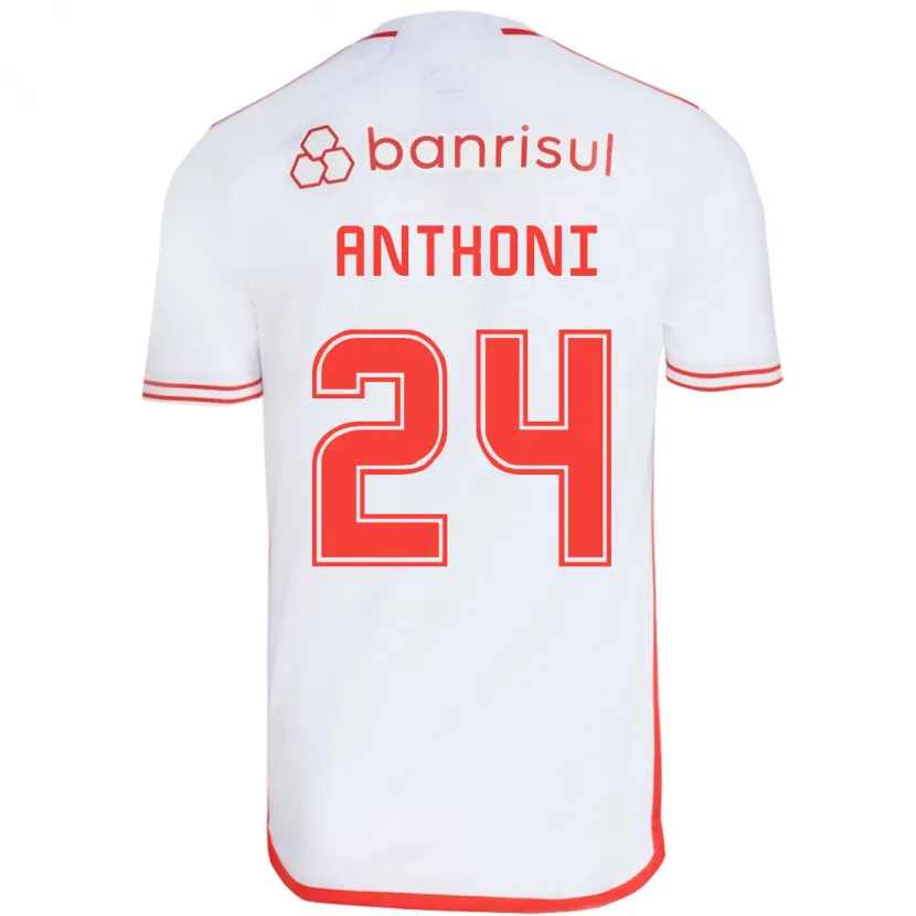 Danxen Homme Maillot Anthoni #24 Blanc Rouge Tenues Extérieur 2024/25 T-Shirt