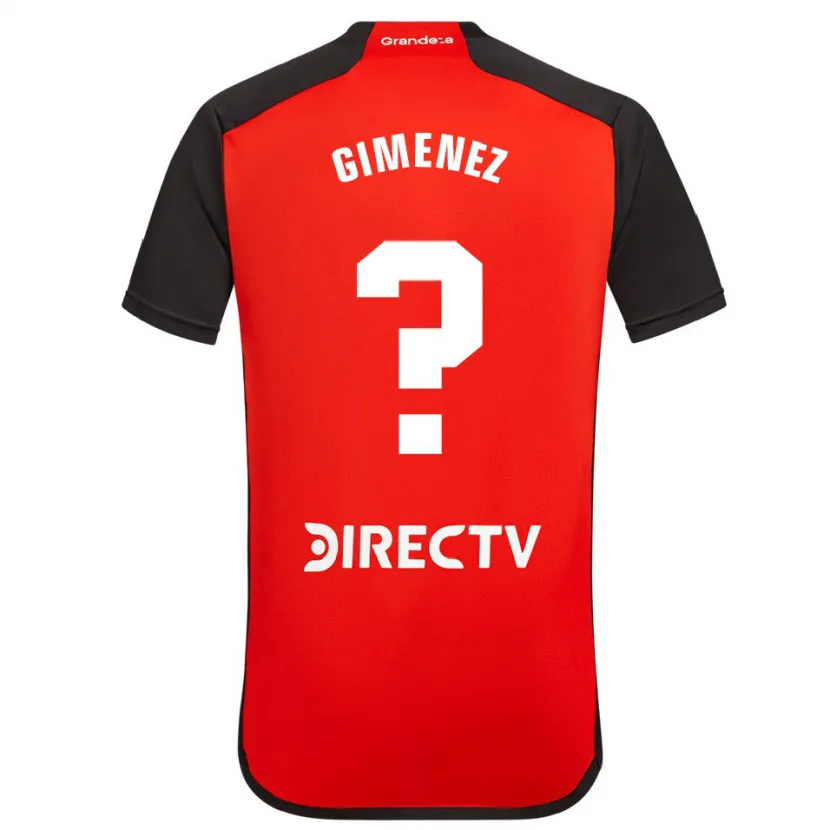 Danxen Homme Maillot Ulises Giménez #0 Rouge Noir Blanc Tenues Extérieur 2024/25 T-Shirt