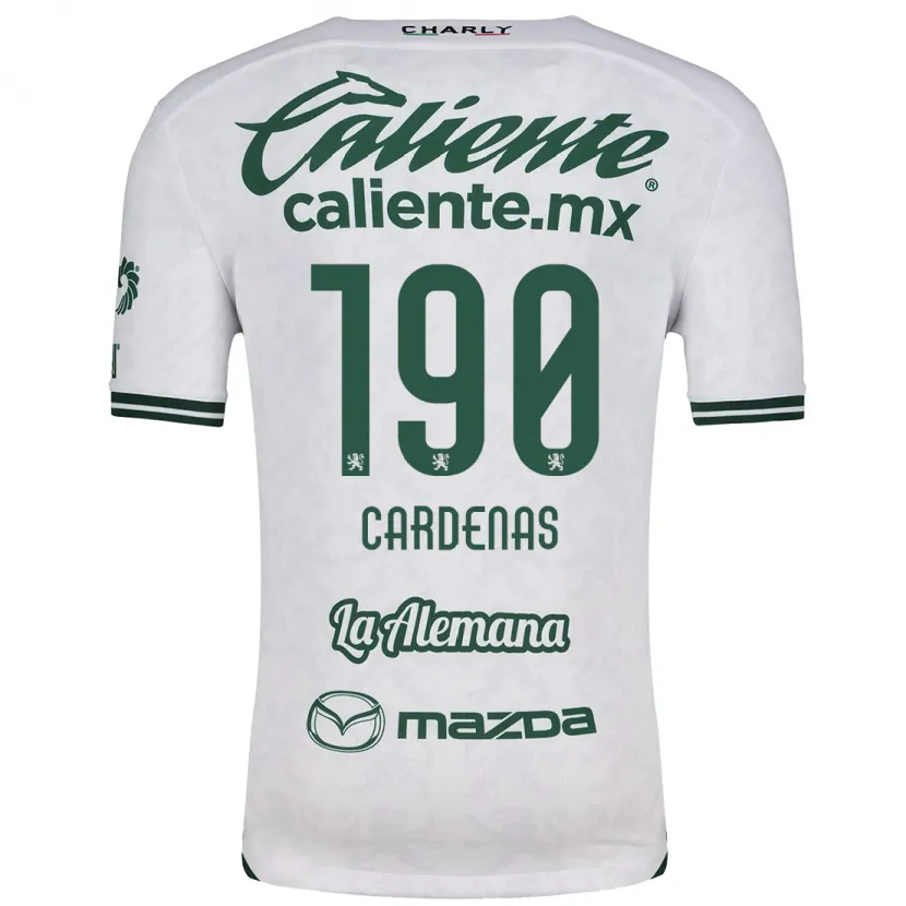 Danxen Homme Maillot Emilio Cárdenas #190 Blanc Vert Tenues Extérieur 2024/25 T-Shirt