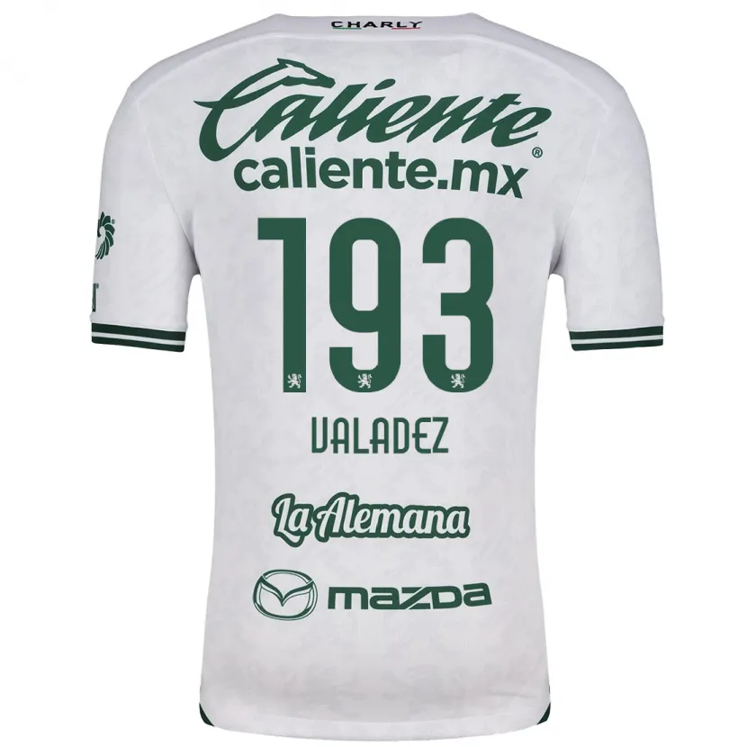 Danxen Homme Maillot Luis Valadez #193 Blanc Vert Tenues Extérieur 2024/25 T-Shirt