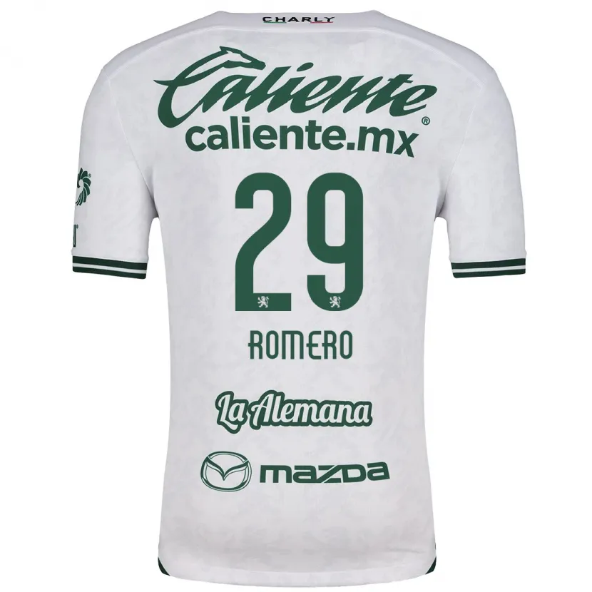 Danxen Homme Maillot Lucas Romero #29 Blanc Vert Tenues Extérieur 2024/25 T-Shirt