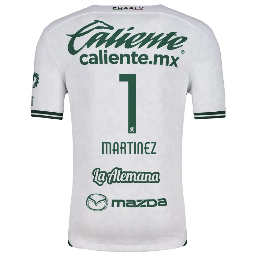 Danxen Homme Maillot Angeles Martínez #1 Blanc Vert Tenues Extérieur 2024/25 T-Shirt