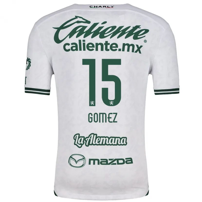 Danxen Homme Maillot Paulina Gómez #15 Blanc Vert Tenues Extérieur 2024/25 T-Shirt