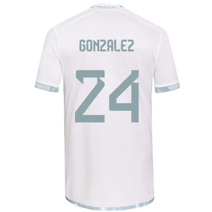 Danxen Homme Maillot Emma González #24 Blanc Gris Tenues Extérieur 2024/25 T-Shirt