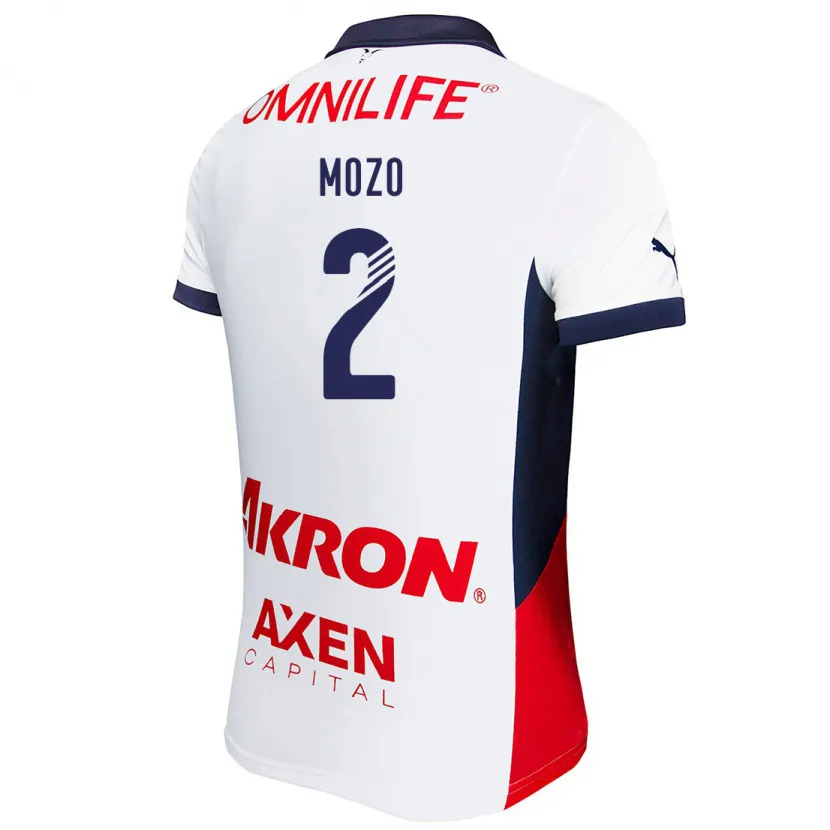 Danxen Homme Maillot Alan Mozo #2 Blanc Rouge Bleu Tenues Extérieur 2024/25 T-Shirt