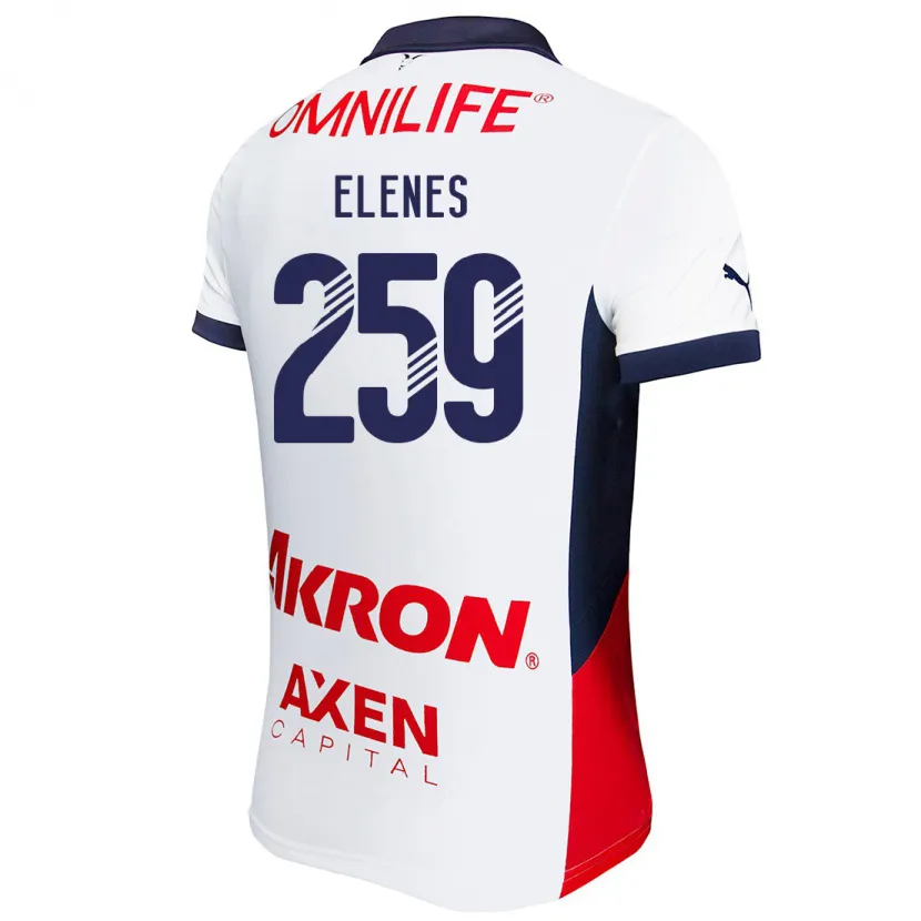 Danxen Homme Maillot José Elenes #259 Blanc Rouge Bleu Tenues Extérieur 2024/25 T-Shirt