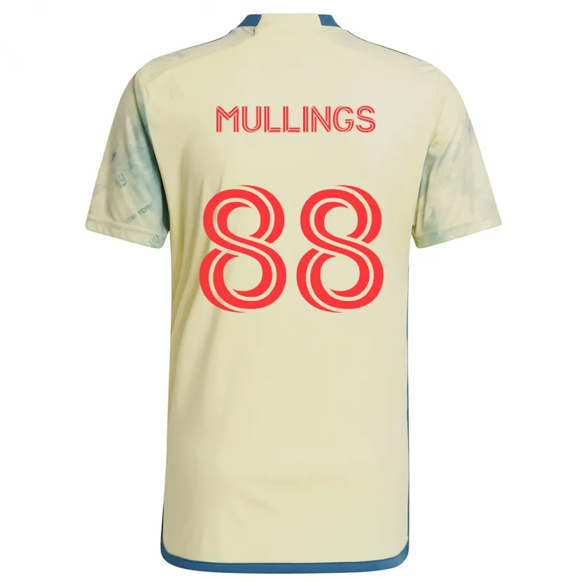 Danxen Femme Maillot O'vonte Mullings #88 Jaune Rouge Bleu Tenues Domicile 2024/25 T-Shirt