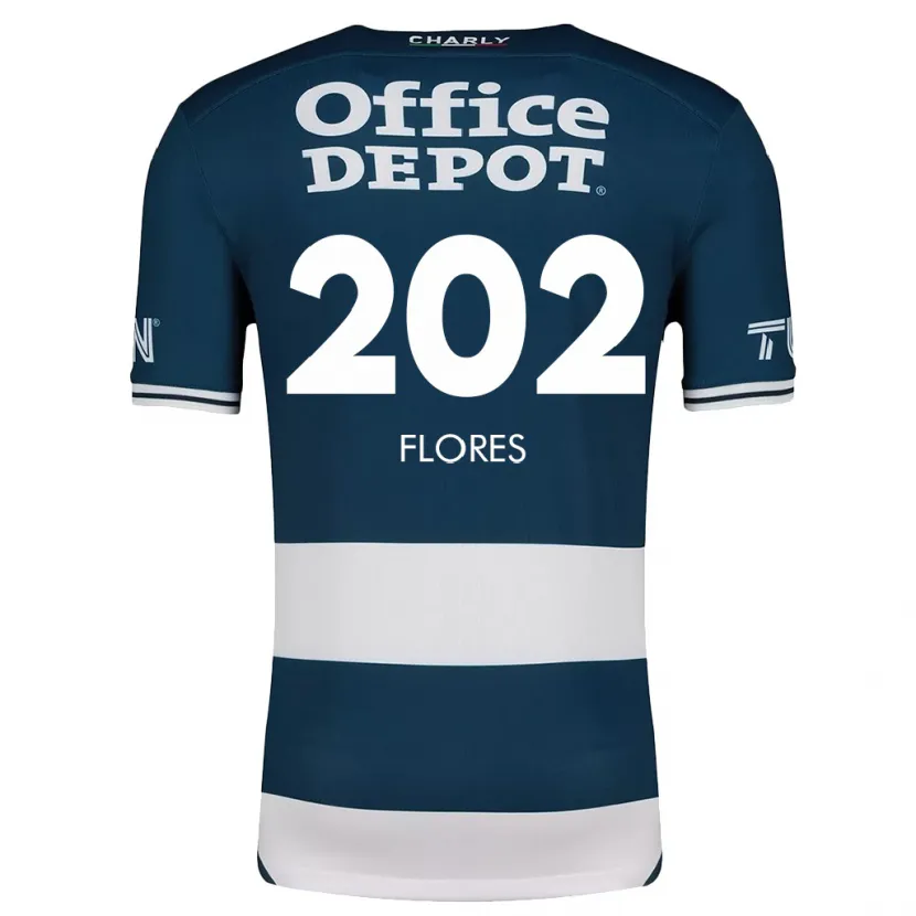 Danxen Femme Maillot Luis Flores #202 Bleu Blanc Tenues Domicile 2024/25 T-Shirt