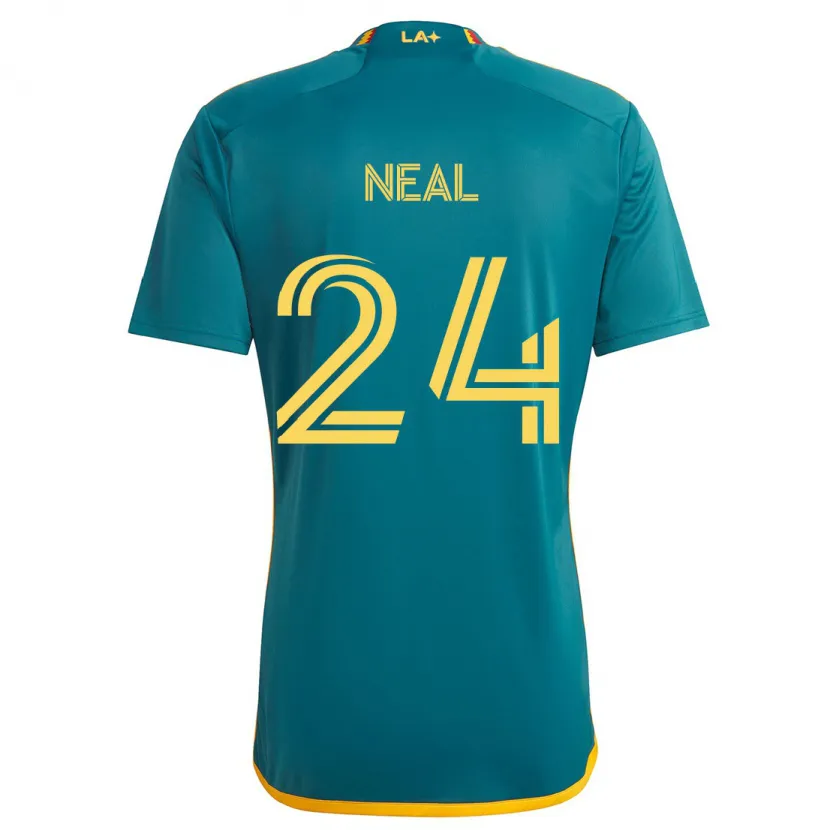 Danxen Femme Maillot Jalen Neal #24 Vert Jaune Tenues Extérieur 2024/25 T-Shirt