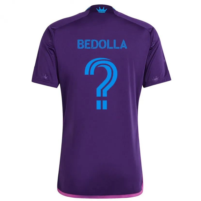 Danxen Femme Maillot Brando Bedolla #0 Bleu Violet Tenues Extérieur 2024/25 T-Shirt