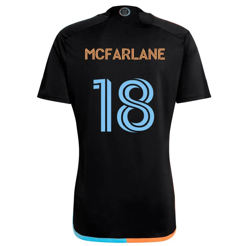 Danxen Femme Maillot Christian Mcfarlane #18 Noir Orange Bleu Tenues Extérieur 2024/25 T-Shirt