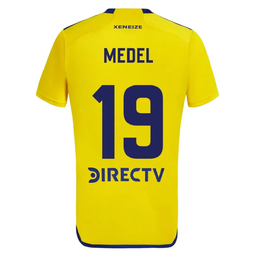 Danxen Femme Maillot Gary Medel #19 Jaune Bleu Tenues Extérieur 2024/25 T-Shirt