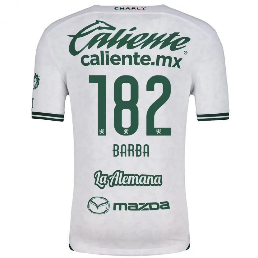 Danxen Femme Maillot Austin Barba #182 Blanc Vert Tenues Extérieur 2024/25 T-Shirt