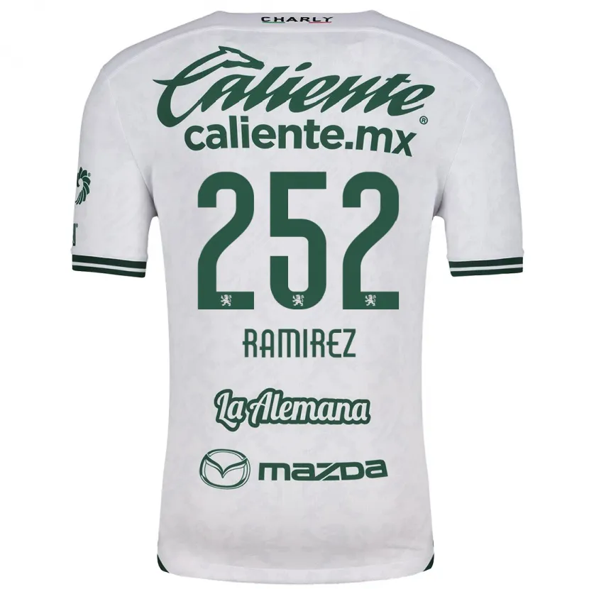 Danxen Femme Maillot Luis Ramírez #252 Blanc Vert Tenues Extérieur 2024/25 T-Shirt