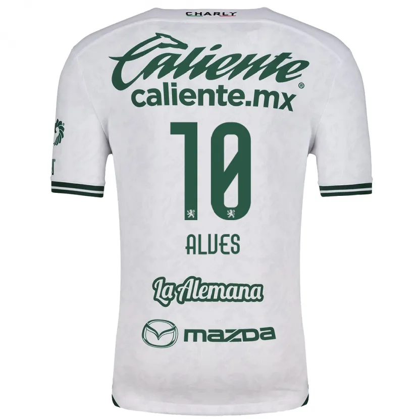 Danxen Femme Maillot Maria Alves #10 Blanc Vert Tenues Extérieur 2024/25 T-Shirt