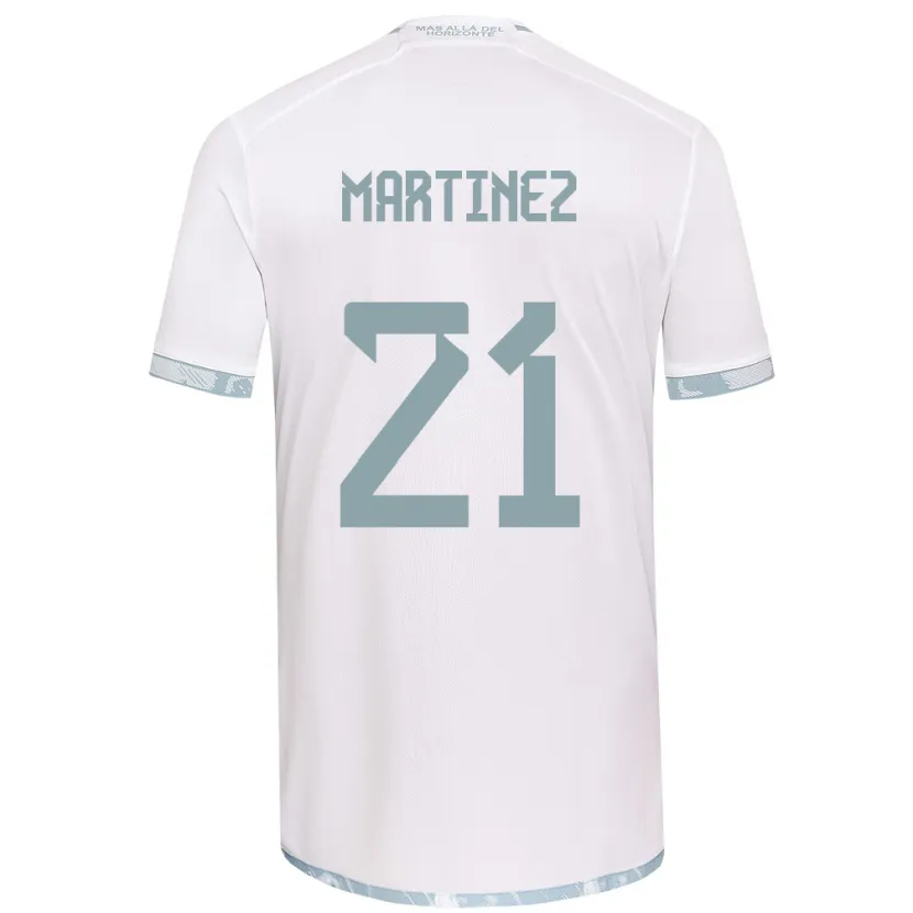 Danxen Femme Maillot Maria Martínez #21 Blanc Gris Tenues Extérieur 2024/25 T-Shirt