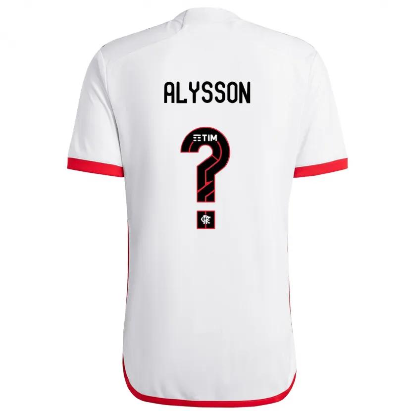 Danxen Femme Maillot Alysson #0 Blanc Rouge Tenues Extérieur 2024/25 T-Shirt