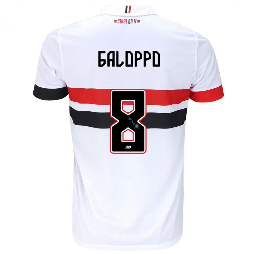 Danxen Enfant Maillot Giuliano Galoppo #8 Blanc Rouge Noir Tenues Domicile 2024/25 T-Shirt