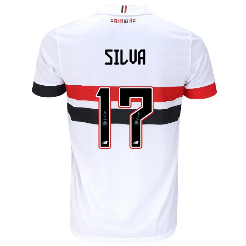 Danxen Enfant Maillot André Silva #17 Blanc Rouge Noir Tenues Domicile 2024/25 T-Shirt