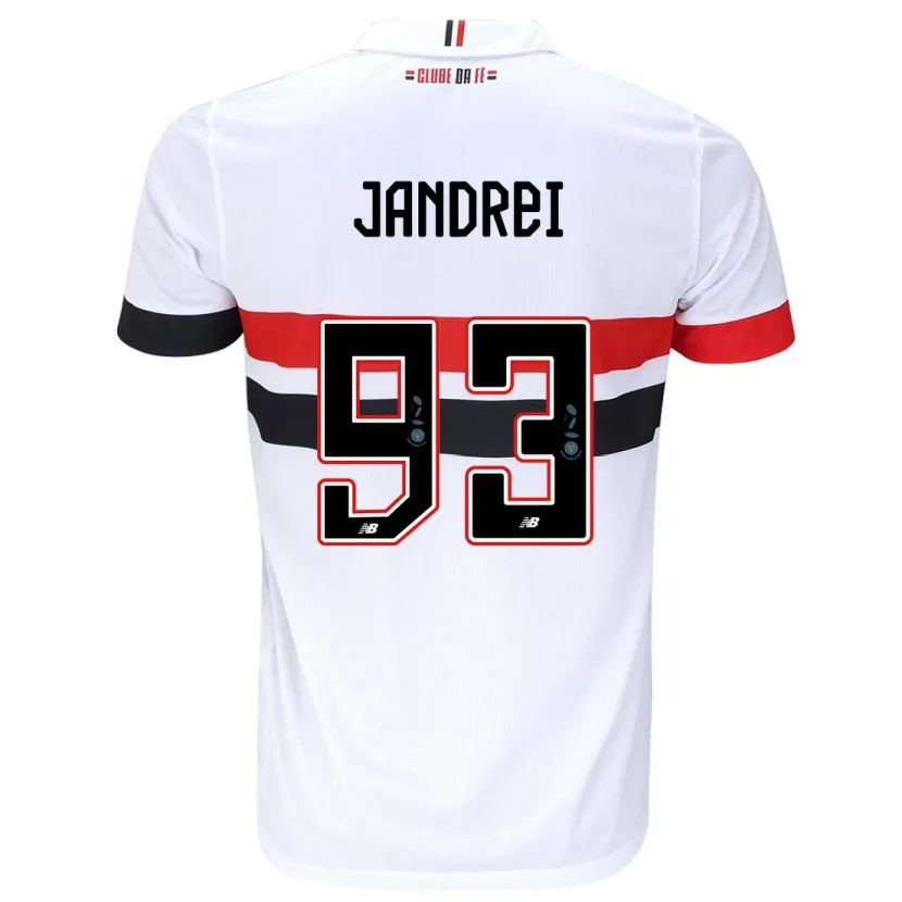 Danxen Enfant Maillot Jandrei #93 Blanc Rouge Noir Tenues Domicile 2024/25 T-Shirt