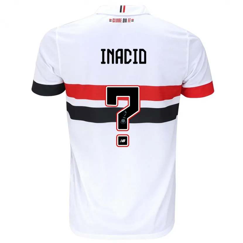 Danxen Enfant Maillot Lucas Inácio #0 Blanc Rouge Noir Tenues Domicile 2024/25 T-Shirt