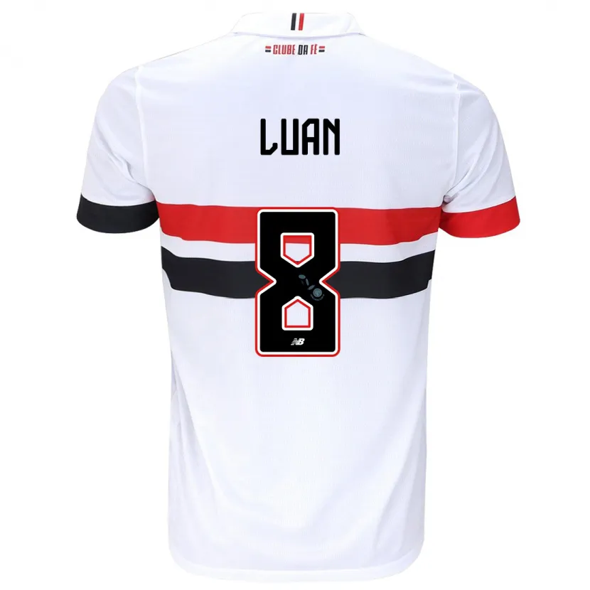 Danxen Enfant Maillot Luan #8 Blanc Rouge Noir Tenues Domicile 2024/25 T-Shirt