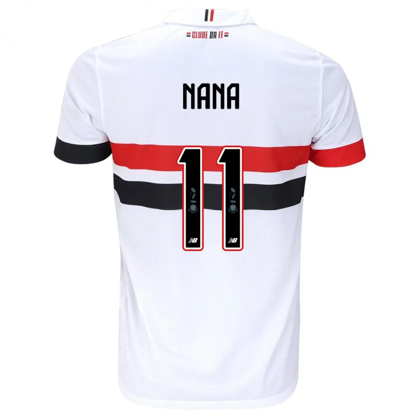 Danxen Enfant Maillot Naná #11 Blanc Rouge Noir Tenues Domicile 2024/25 T-Shirt