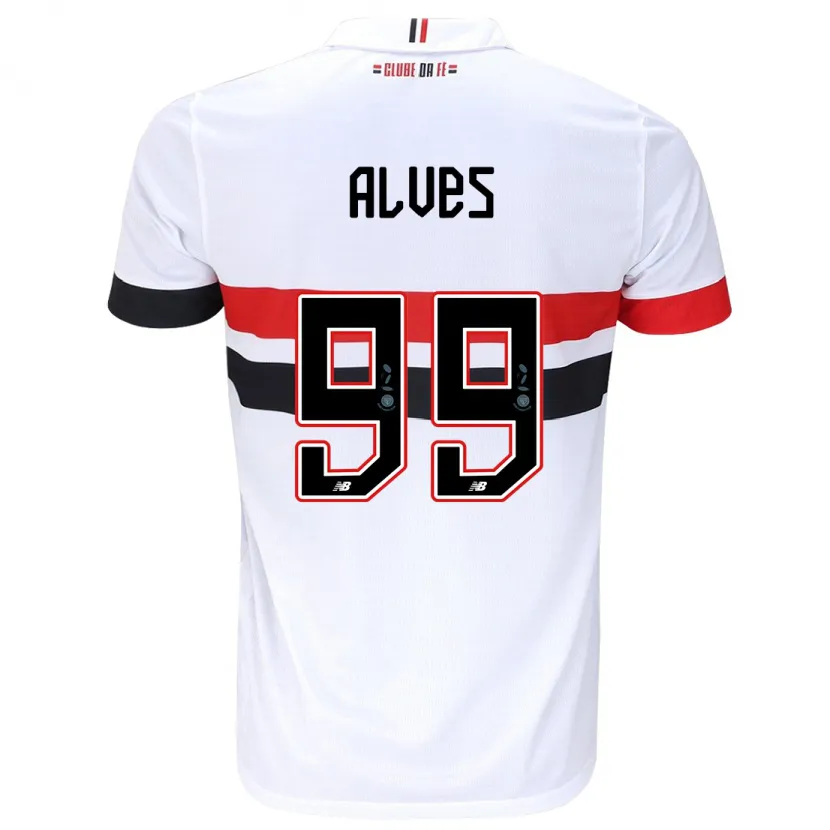 Danxen Enfant Maillot Letícia Alves #99 Blanc Rouge Noir Tenues Domicile 2024/25 T-Shirt