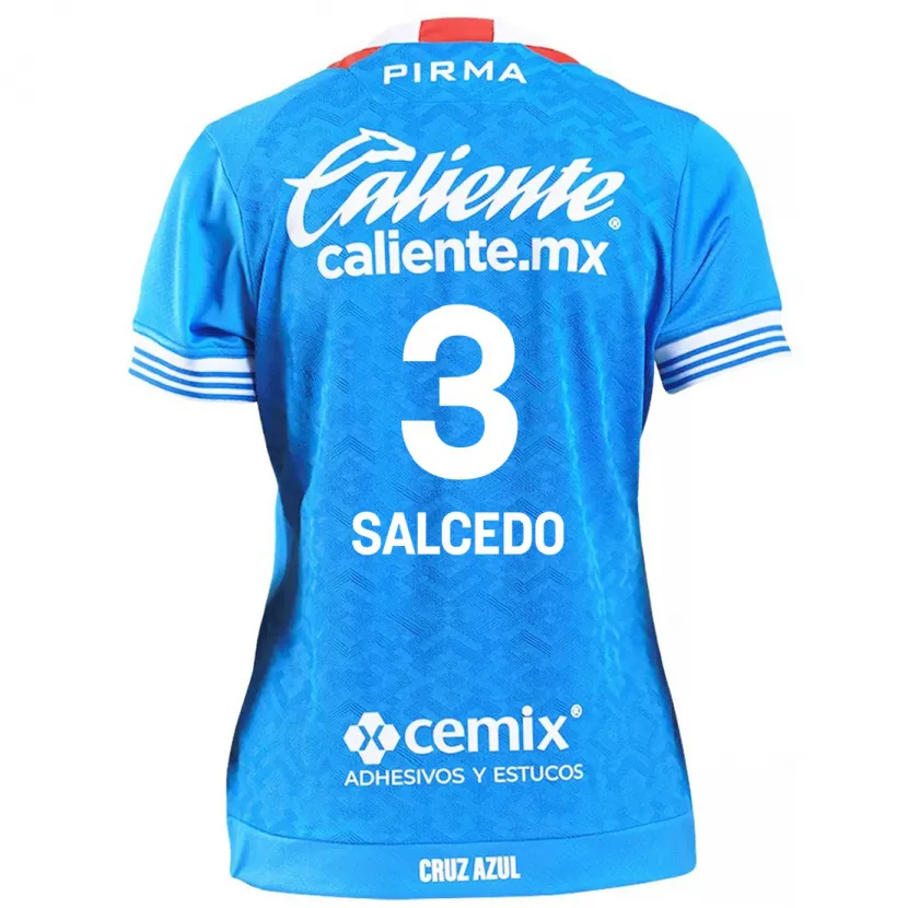 Danxen Enfant Maillot Carlos Salcedo #3 Bleu Ciel Tenues Domicile 2024/25 T-Shirt