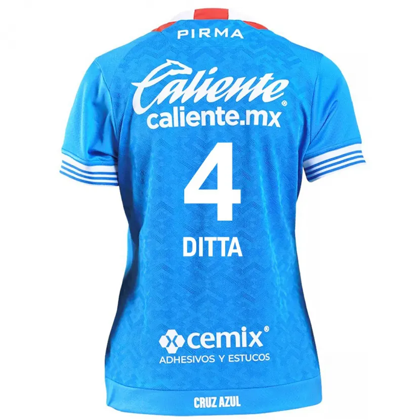 Danxen Enfant Maillot Willer Ditta #4 Bleu Ciel Tenues Domicile 2024/25 T-Shirt