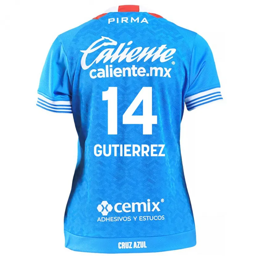 Danxen Enfant Maillot Alexis Gutiérrez #14 Bleu Ciel Tenues Domicile 2024/25 T-Shirt