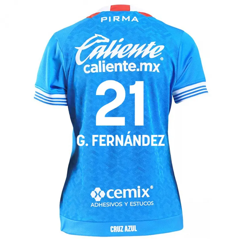 Danxen Enfant Maillot Gabriel Fernández #21 Bleu Ciel Tenues Domicile 2024/25 T-Shirt