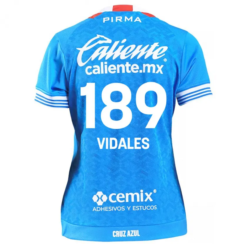 Danxen Enfant Maillot Álvaro Vidales #189 Bleu Ciel Tenues Domicile 2024/25 T-Shirt