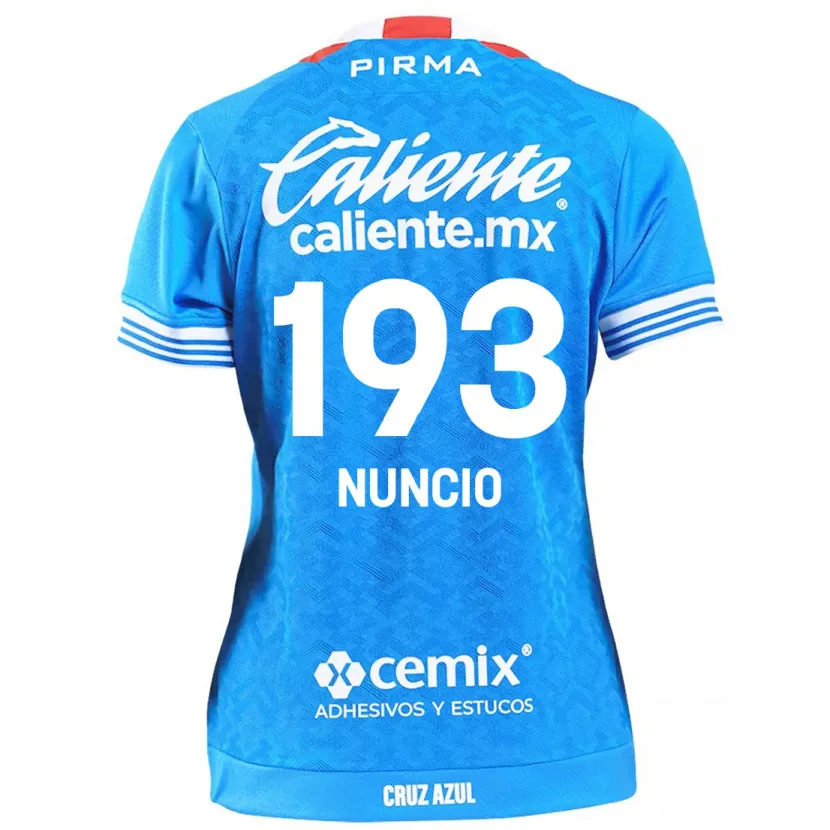 Danxen Enfant Maillot Jorge Nuncio #193 Bleu Ciel Tenues Domicile 2024/25 T-Shirt